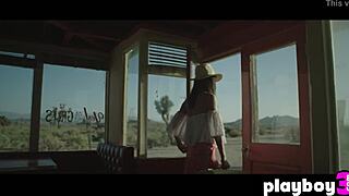 Perfect Brunette Alexandra Tyler Poses Naked Outdoor Showing Nice Boobs