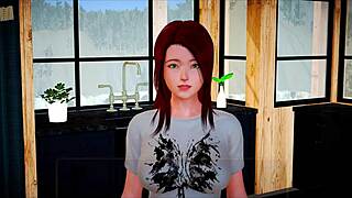 Hey, wanna play a naughty game with my new family? How far will this redhead milf go?