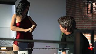 anna in a sexy red dress, wanna party?