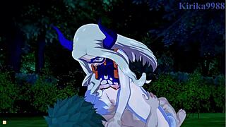 Tsuyu Asui, Mt Lady, Izuku Midoriya in Wild Hentai Sex