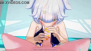 Hey, wanna dive into this wild pool hentai game?