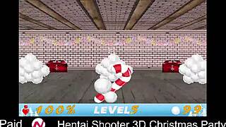 Hentai shooter game at 3d christmas party
