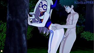 Tsuyu Asui, Mt Lady, Izuku Midoriya in Wild Hentai Sex