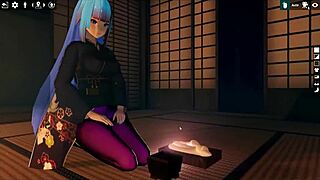 Kadobu hentai futanari girl dominates with intense footjob action