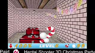 Hentai shooter game at 3d christmas party