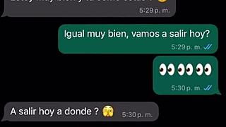 My best latina friend invited me over on WhatsApp to bang her big ass