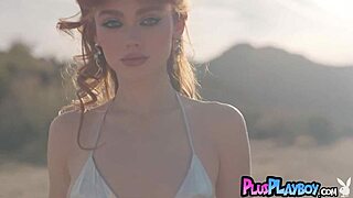 Redhead teen Sadie rocks hot body and perfect ass outdoors, babe! 🔥