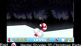 Hentai shooter game at 3d christmas party