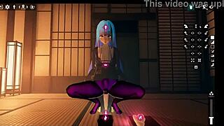 Kadobu hentai futanari girl dominates with intense footjob action