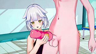 Hey, wanna dive into this wild pool hentai game?