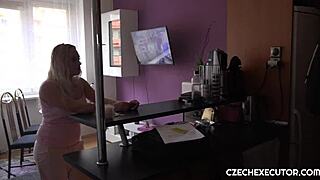 Naughty blonde couple gets wild with steamy oral play