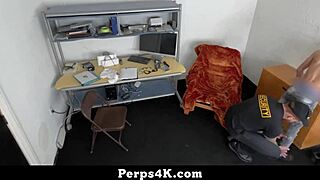 LP Officer EXPLOITS Shoplifting Guy with Intense Blowjob at Work - Perps4K