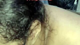 Puta teases while stroking and milking hard cock in pov