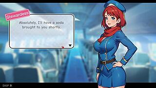 honeysun gameplay part 1 kicks off with a stunning redhead flight attendant