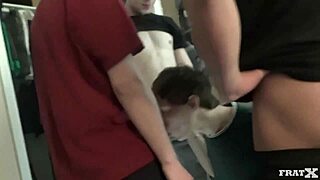 Bills due, bitch gets pounded by monster cocks in wild gangbang