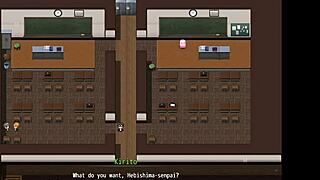 my sister giving blowjob under counter at work, feeling public thrill in ntr online part 9