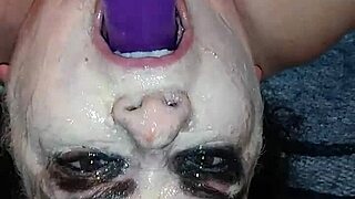 ms tl throat with toys and dildo gets messy