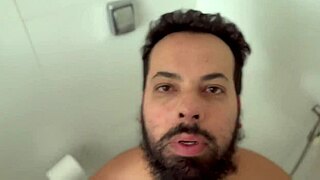 Hey, check out this bearded mommy giving blowjobs to guys