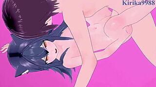 Viviana and Texas in intense animated action from Arknights hentai