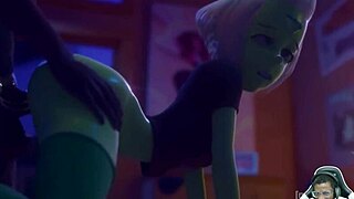 Big breast Tina 69 and hairless Widowmaker get table-fucked while thicc Peridot takes it doggystyle