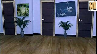 Big Tit Brunette Isabella's House Exploration After Night Out. Amateur Game Adventure