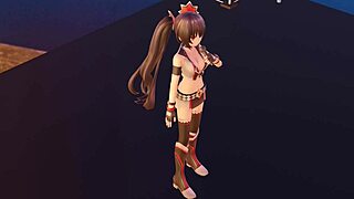 Blabla enjoys wild moments with her favorite fan in 3D cartoon.