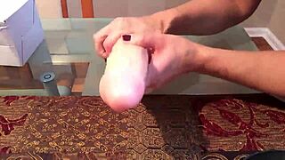 so this guy tried a 12-inch silicone dildo with suction cup, wild stuff on whatsapp.