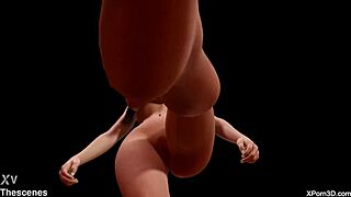 3D foot fetish animation with dirty toes domination