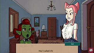 Busty orc delivers snu snu with monster cock in queens brothel