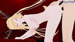 Viviana and Texas in intense animated action from Arknights hentai