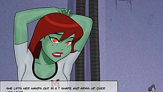 Cheshire and Artemis engage in playful fingering and masturbation in DC Comics costumes