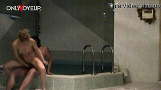 i caught my slutwife meeting her bull in sauna for husband’s voyeur tape