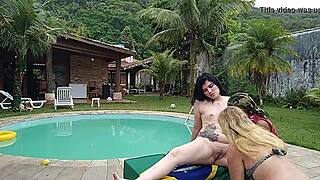 wild anal action in a brazilian mansion with snow white actress mike