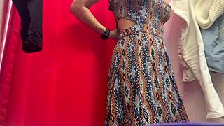 hidden camera catches girl with big tits in dressing room. her big nipples steal the show in public.