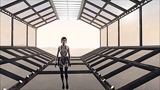 exploring fallout 4 fashion number 204 in a cute cartoon style