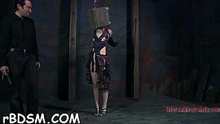 hotty gets bound tight and fucked hard in bondage scene