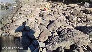 jerk filmed me cumming by the river, forced to fuck him!