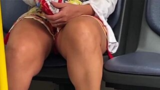 Is this 18-year-old stepdaughter really flashing without panties on the bus?