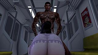 Busty Slut Nailed by Huge BBC on Crowded Train