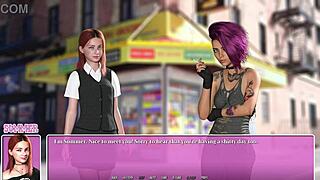 summer in the city, meeting a hot smoking emo with tattoos. her curvy style stands out!