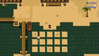 Lost lagoon harem hentai game ep 3: she falls in water without panties