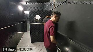 i can't get enough of this intense bareback action in the club bathroom