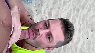 Public Blowjob On Gay Beach With Outdoor Exposure