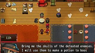 Redhead Milf Blocks Him With Her Giant Tits In Harem Game Ep 14