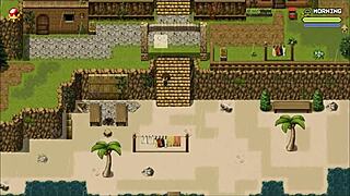 Lost lagoon harem hentai game ep 3: she falls in water without panties