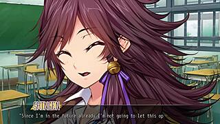 She's getting her tits fucked hard in the bathroom during the game.