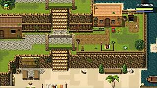 Lost lagoon harem hentai game ep 3: she falls in water without panties