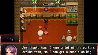 Teen damsel sucks premature ejaculating cock in harem anime game episode five