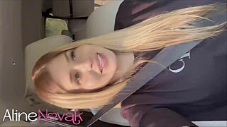 Loira Peituda Thought She’d Pick Flowers, But Boy Had Other Plans with Creampie.