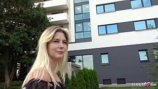 German Scout 18yo Lara FUCKED for Cash on Hamburg Street